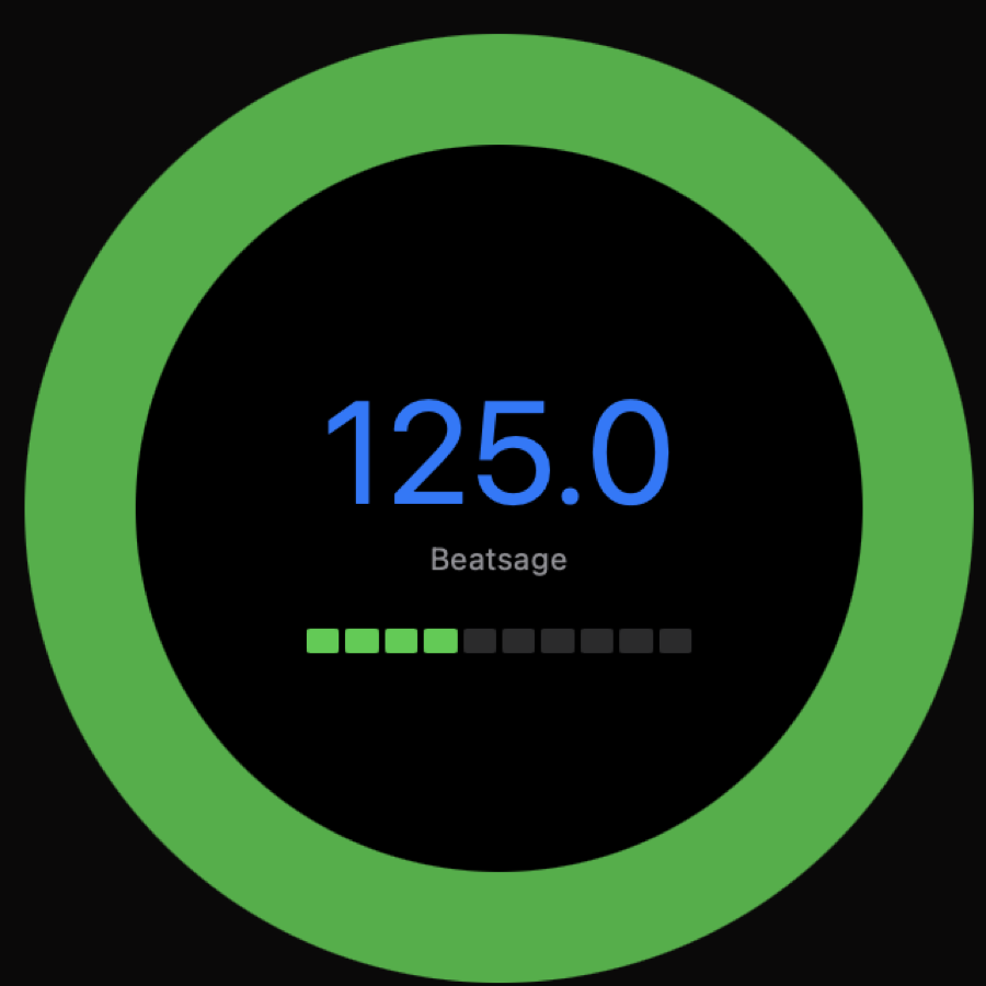 The current BPM, and where you are in the bar.